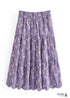 Boho Skirts in Mariana in Lace White, Purple and Black For Women